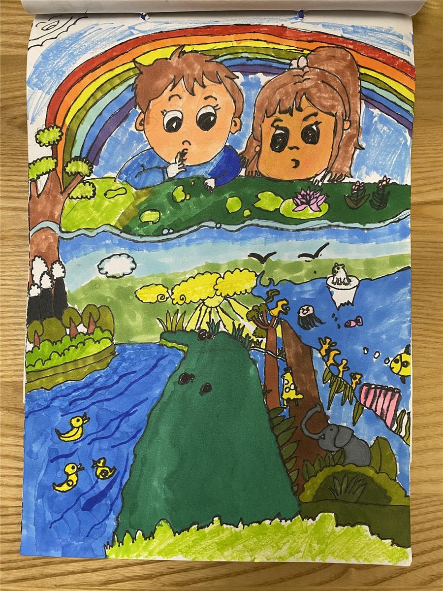 《夏日彩虹，保護地球》 孫睿陽 7歲