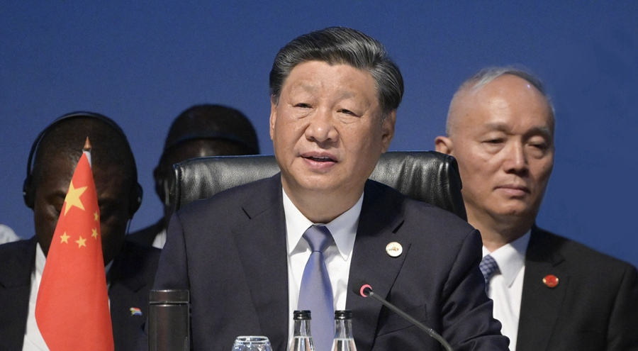 習(xí)近平出席金磚國家同非洲國家及其他新興市場和發(fā)展中國家領(lǐng)導(dǎo)人對話會