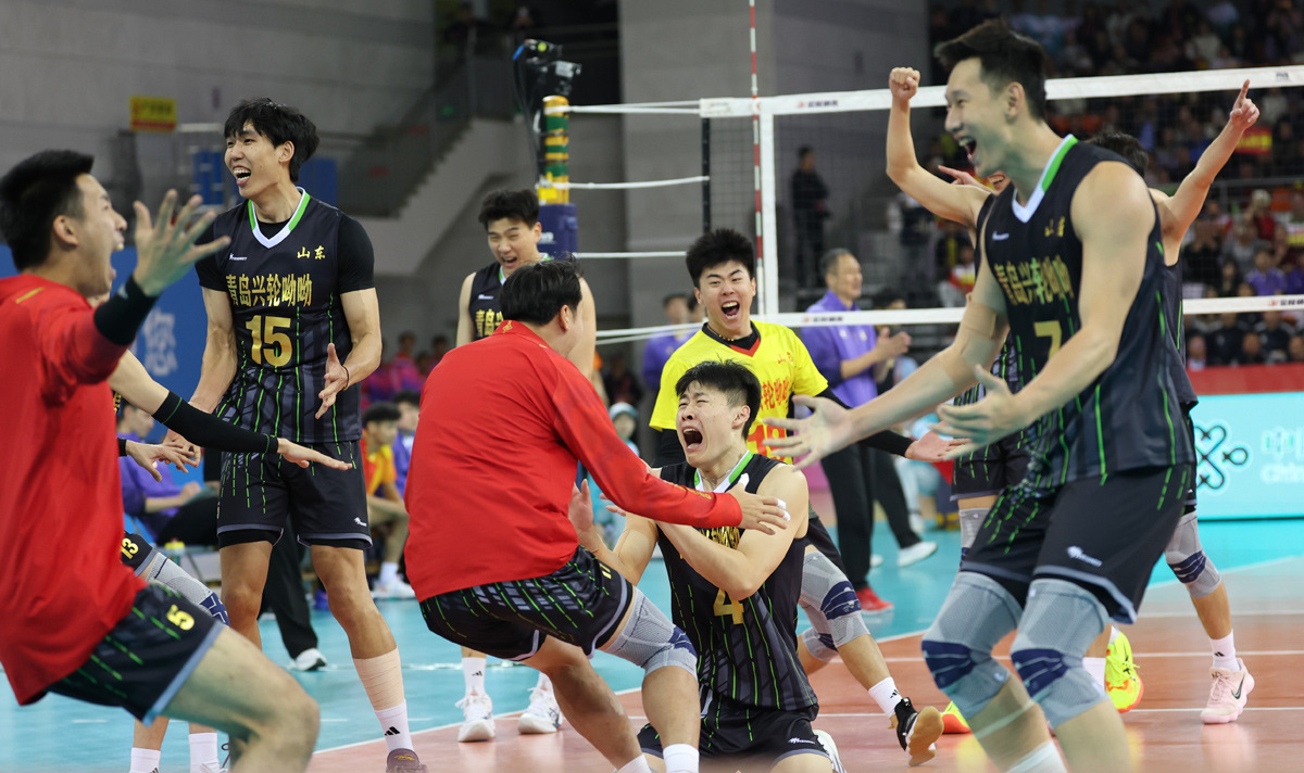 全運(yùn)會排球男子成年組決賽 山東隊(duì)奪金