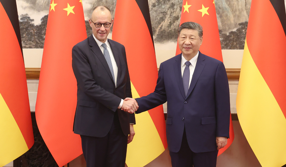 習(xí)近平會(huì)見(jiàn)德國(guó)總理默茨