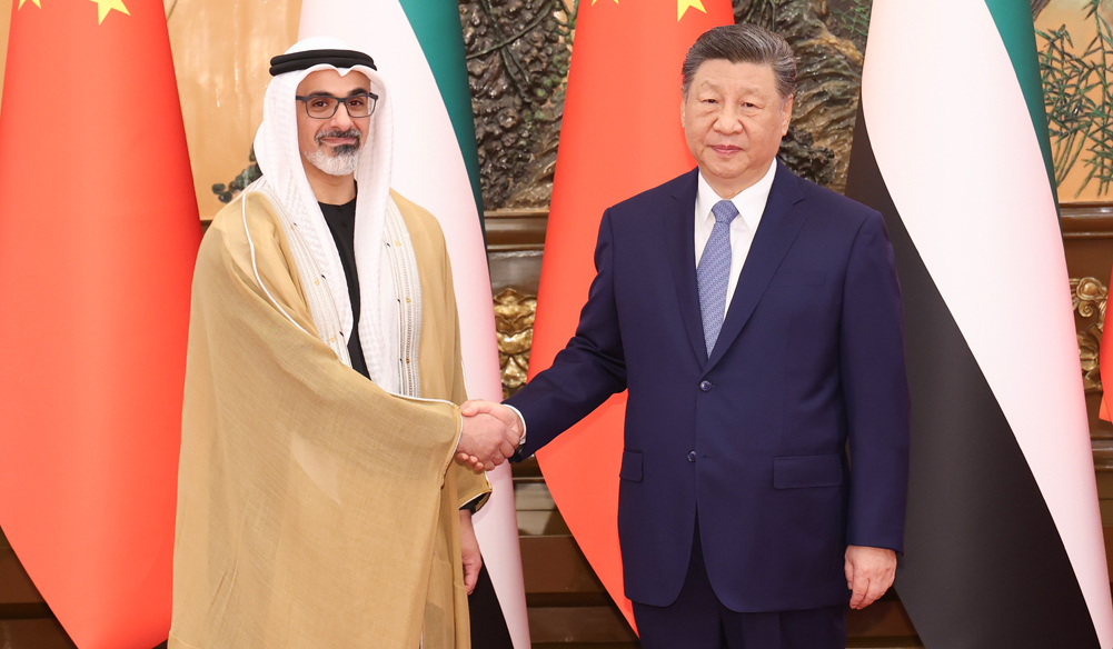 習(xí)近平會(huì)見(jiàn)阿聯(lián)酋阿布扎比王儲(chǔ)哈立德